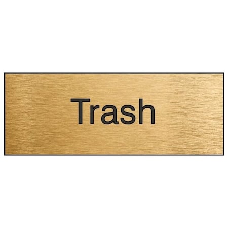 Accuform Trash, Engraved Plastic, 3 in x 8 in PSG872BA